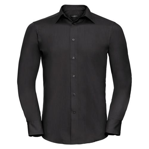 Russell Collection Mens Polycotton Tailored Long-Sleeved Shirt