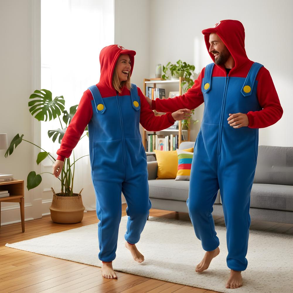 Piżama Onesie Kigurumi Kostium Przebranie Super Mario S: 145 - 155 Cm