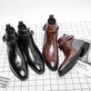 Fashion 2025 Men's Chelsea Boots Fashion Pointed Toe Wedding Shoes High Quality Winter Comfortable Business Men's Leather Short Boots