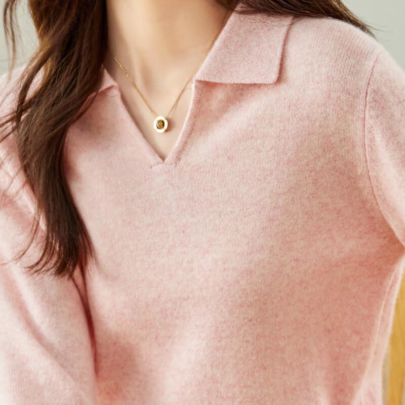 Srcr Women's Pure Wool Short Lapel Knit Sweater