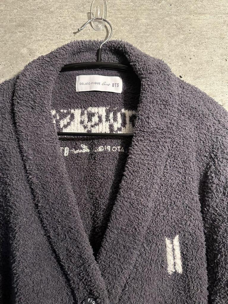 [USED] BTS x Gelato Pique Cardigan, Gray, M-L, Gelato Pique Japan Exclusive