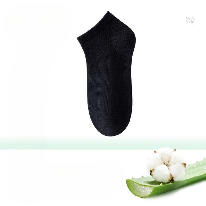 Men s Summer Lightweight Socks - Cotton Breathable Anti-Sweat Short-Term Pure Cotton Socks 1 pair чёрный