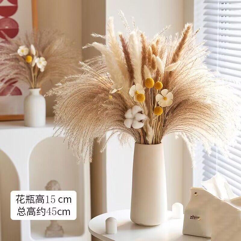80pcs Pampas Dried Flowers Bunny Rabbit Tail Grass Bouquet Boho Home Marrige Decor Fake Flower Pampa Wedding Festival Decoration