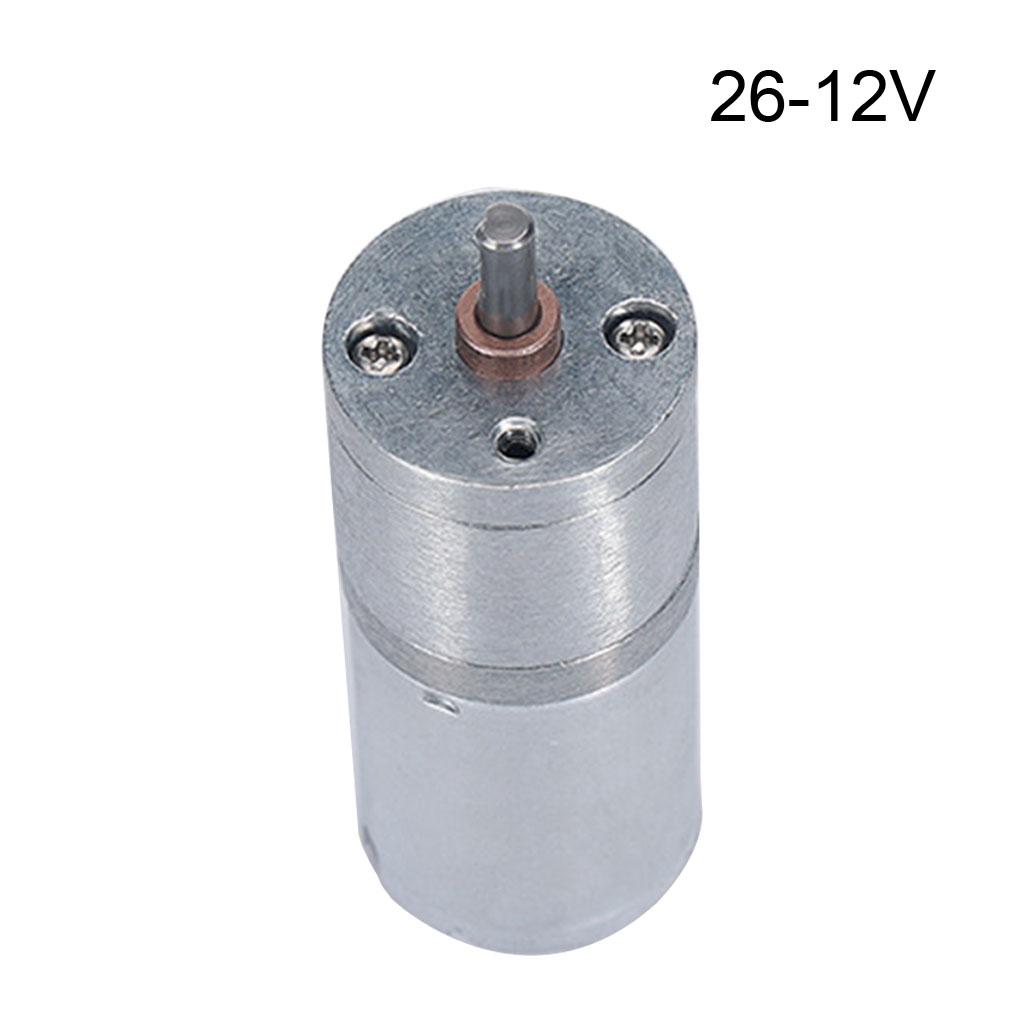 12~1360 RPM High Torque Reduction Electric Motor Micro Speed Geared Motor Eccentric Output Shaft 6V/12V/24V 25GA370
