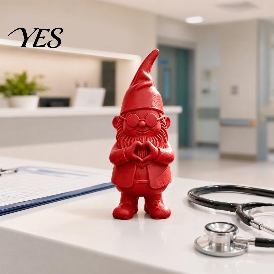 High-strength 3D Print Printed Gnomes Medical Staff Ornament, Doctor Figurine with Stethoscope And Decoration Badge, Cute Pink Nurse Statue