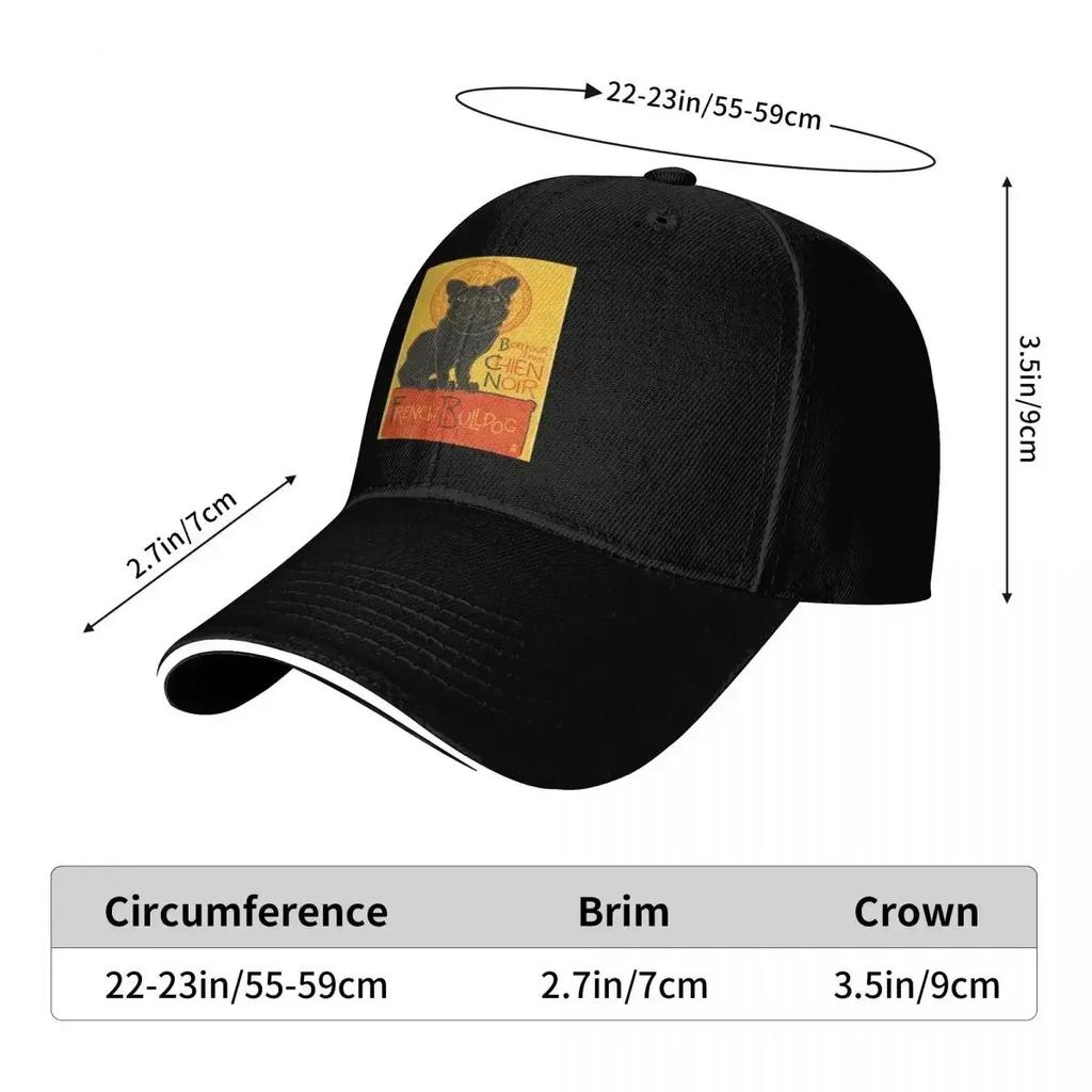 Bonjor Mon Chien French Bulldog Baseball Cap Hat Man Luxury Funny Hats Hat Luxury Brand Womens 2025 Mens