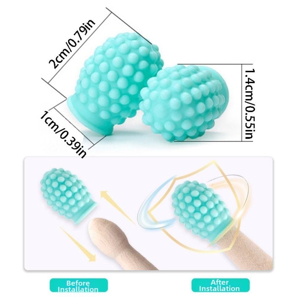 2Pcs Weakened Sound Drum Mute Silicone Drumstick Head Protective Cover Percussion Instrument