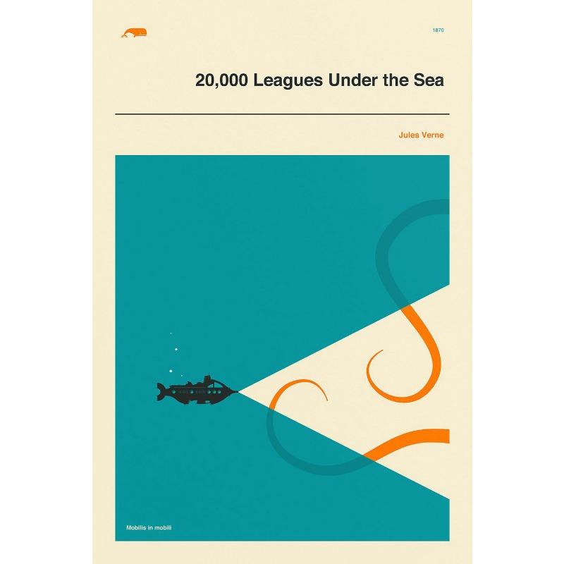 Classic Book Cover Moby-Dick Alice in Wonderland Minimalist Poster Print Canvas Painting Wall Art Pictures for Room Home Decor