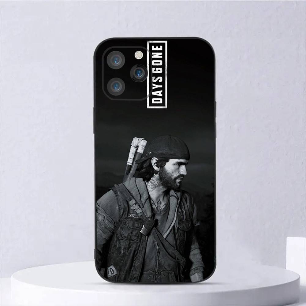 

D-Days G-Gone Cartoon Phone Case For iPhone 16,15,14,13,12,11,Plus,Pro Max,XS,X,E,SE,Mini Soft Silicone Black Cover iPhone16promax