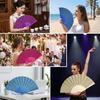 Vibrant Plastic Glitter Fan Handheld Dance Fan Elegant Accessory Classic Fan  Artistic Performances