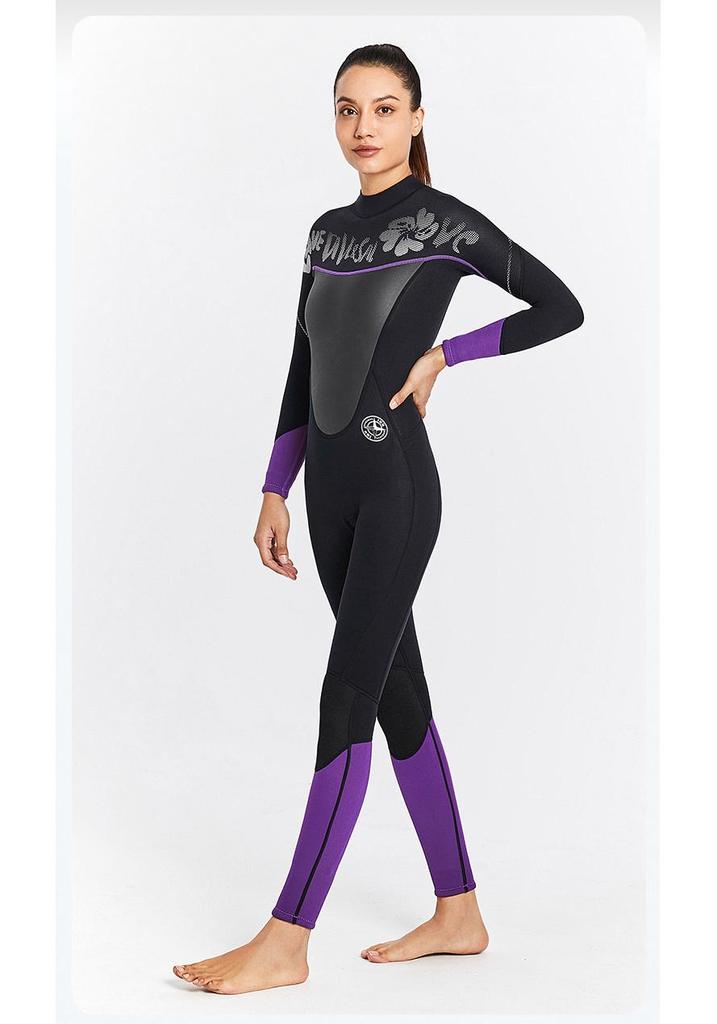 3MM Thick Full-Body Wetsuit: Warm Long Sleeve Diving, Snorkeling, Swimming, Surfing Suit.