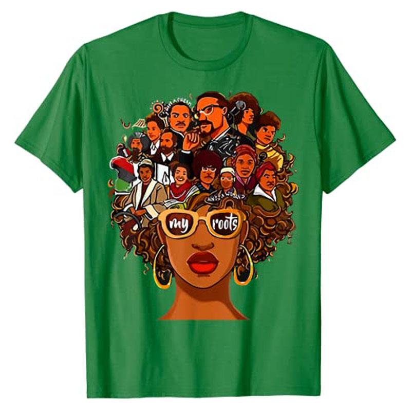 I Love My Roots Black Powerful History Month Pride DNA Gift TShirt Graphic Tee Tops Womens Fashion Outfit Short Sleeve Blouses
