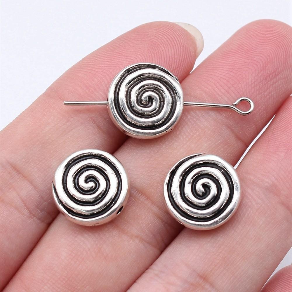 Geometric Small-Hole Spacer Beads Mini Antique Bronze Zinc Alloy Jewelry Making Fix Bead Position Style Bead Spacers