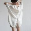 WTEMPO Brand Cotton Linen T-shirts Women Solid Color O-neck Half Sleeve Casual Tee Tops 4XL 5XL Plus Size Casual Female T-shirts