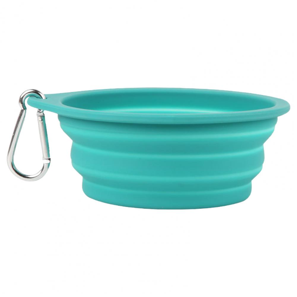 600ML Pet Bowl Collapsible Dog Pet Folding Silicone Bowl Dog Bowls Portable Food Container Feeder Dish Bowl Pet Supplies