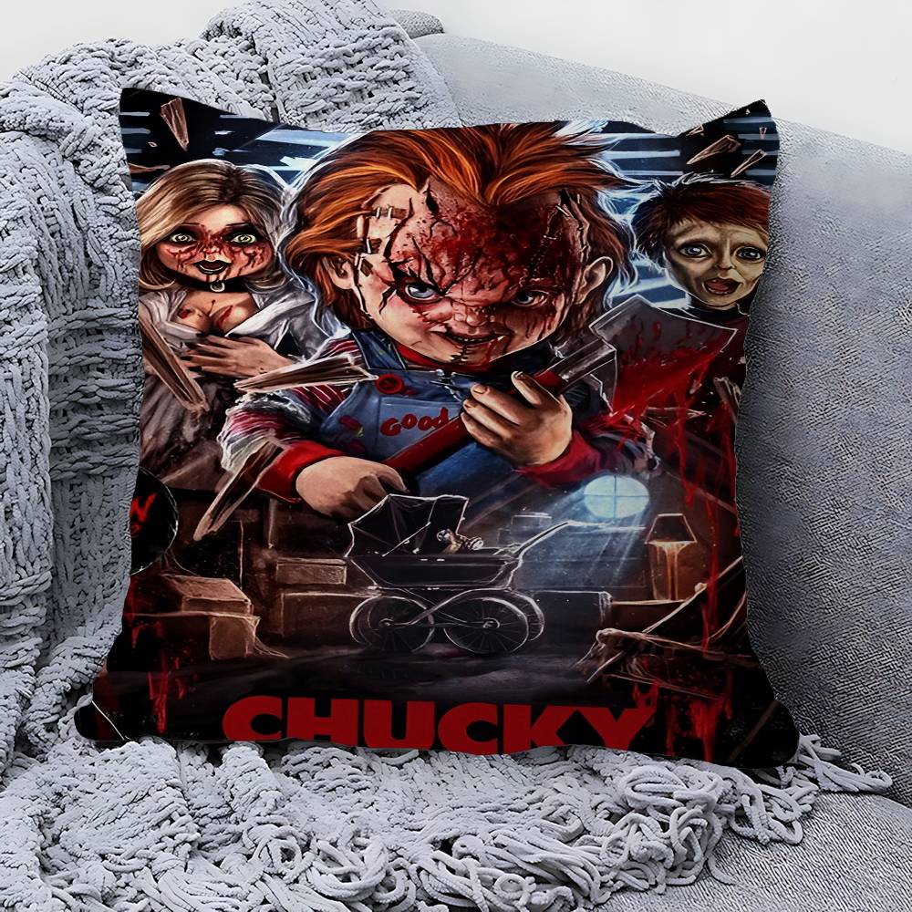 Classic C-ChuckyS Horror Movie Pillow Gifts Home Office Furnishings Bedroom Sofa Car Cushion Cover Case 45x45cm