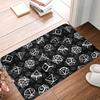 VIKAMA Choose Your Weapon DnD Doormat RPG Dice Gaming Mat Non-Slip Polyhedral Dice Rug for Tabletop Game Room Entryway Decor