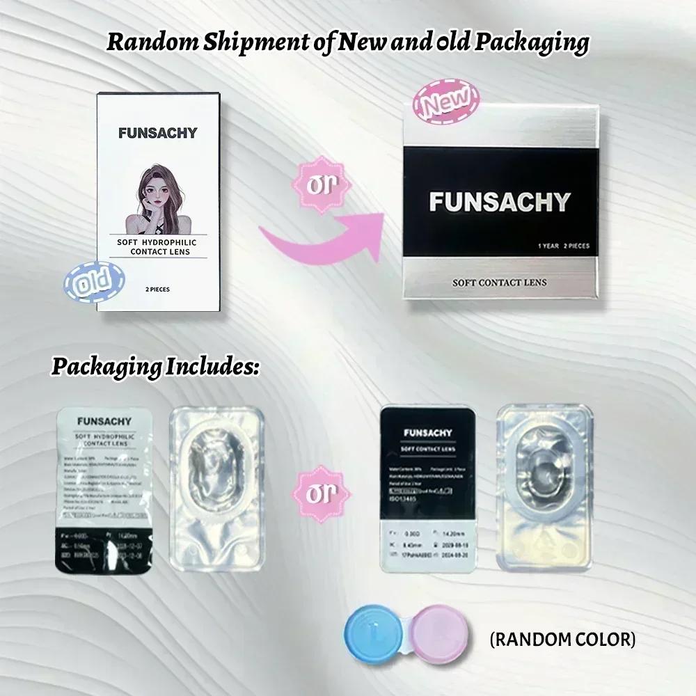 FUNSACHY 1 Pair Blue Natural Colored Eye Lenses Gray Fashion Lenses Brown Eye Lens Green High Quality Cosmetics Color Contacts