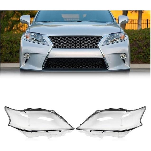 Car Headlight Lens Cover, Compatible For Lexus RX270 RX350 RX450H Headlamp Lampshade 2012-2015 Headlight Shade Shell Lens Lampshade(1 Pair)
