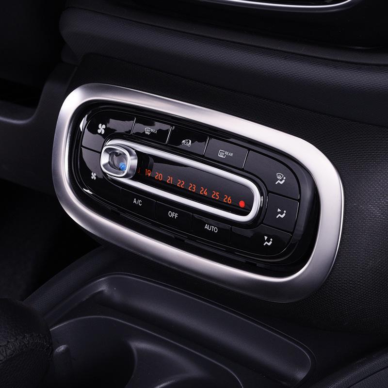 Smart Fortwo Air Conditioning Button Frame - Stainless Steel Brushed Interior Trim