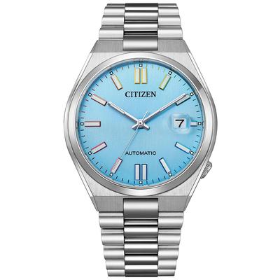 Hodinky Citizen Collection Mechanické hodinky Automatické Ruční natahování Vodotěsné Tyrkysově Modré TSUYOSA Collection Stříbrné [Citizen] NJ0151-53L Pánské