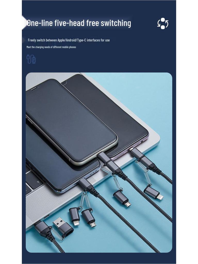 PD Fast Charging Type-C Cable: 5-in-1, 2-in-3 for Huawei - Hot Seller