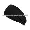 Unisex Elastic Sports & Yoga Headbands, Sweat-Absorbing Cotton Hair Accessories, Solid Colors