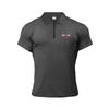Muscleguys Polo slim in cotone da uomo con stampa zip stile europeo e americano alla moda con t-shirt slim fitness a maniche corte