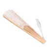 Folding Fan Hallow Lace Bamboo Bones Vintage Style Hand Fan with Tassel for Performance Clothes Decoration Gift