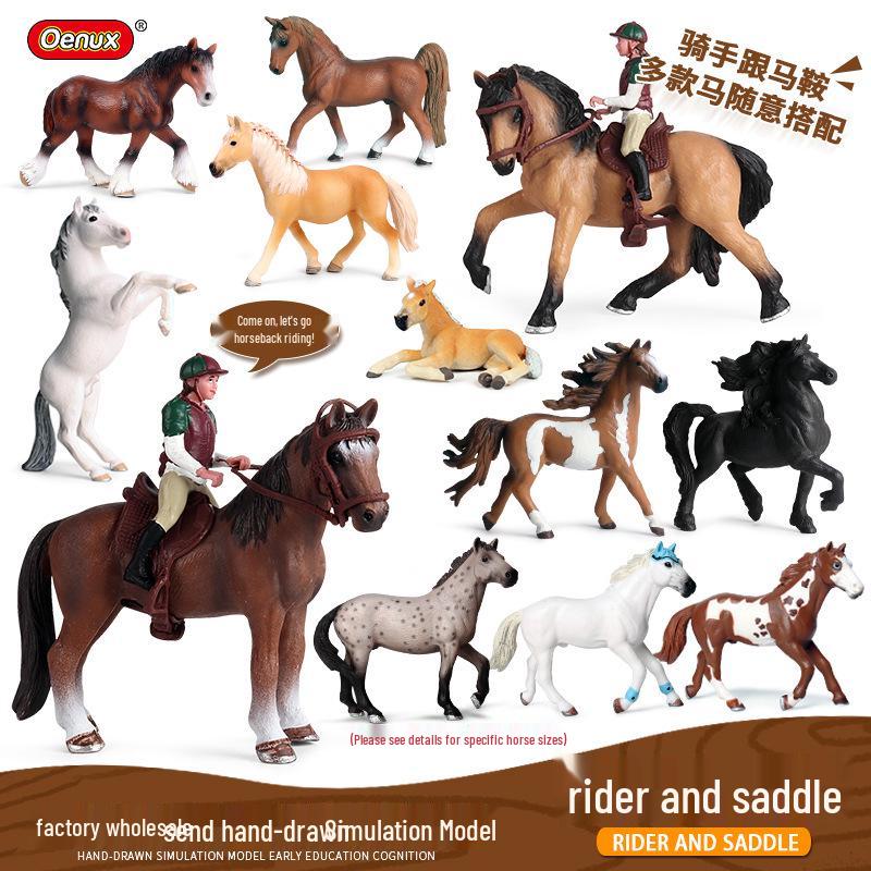 Children's Prancing Horse and Jockey Toy Set
