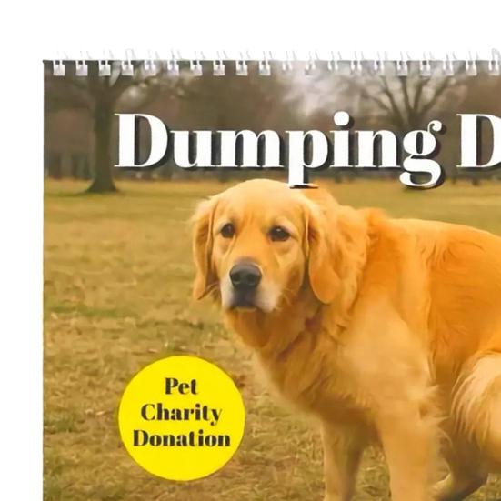 2026 Wall Calendar Jan 2026 - Dec 2026 Funny Pooping Dogs 12 Monthly Calendar