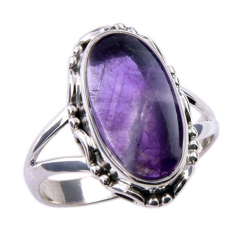 Natural Cacoxenite Gemstone 925 Solid Sterling Silver Jewelry Ring Size 8 K1u25