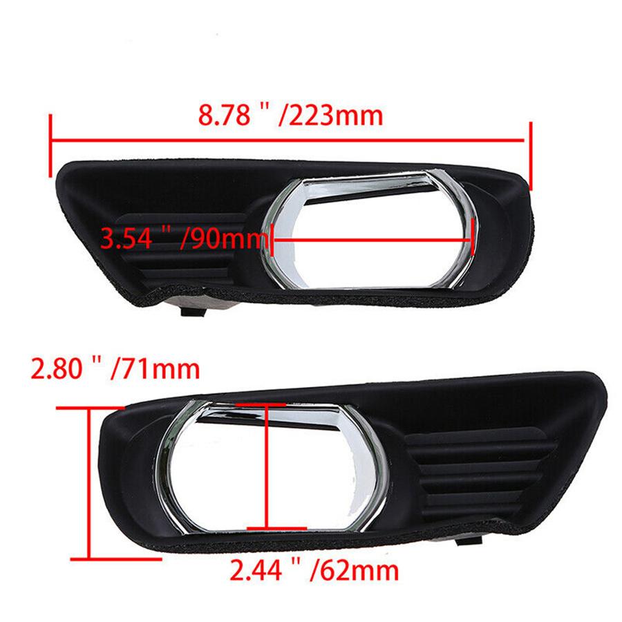 Pair For Toyota Camry 2007-2009 Front Bumper Lower Fog Light Trim Bezel Cover