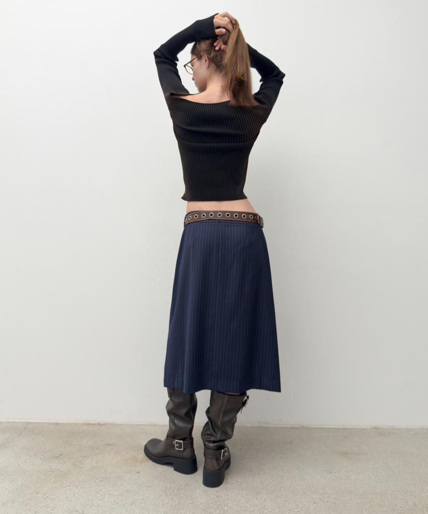 Daiaegeuneol One Off Shoulder Spray Knit (Black)