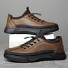 Men's Shoes 2025 Spring New Men's Leather Shoes Outdoor Travel Shoes Korean Version Soft Baseplate Shoes Retro Leather Casual Shoes