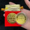 2Pc 2026 Year Of The Horse Imitation Commemorative Coin Paper Lucky Animal Pony Imitation Gold Foil Paper  Year Souvenir Gift
