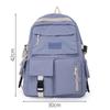 Fashion Nylon Backpack Large Capacity Korean Color School Bag Breathable Casual Book Bag Students