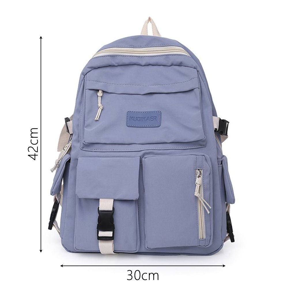 Fashion Nylon Backpack Large Capacity Korean Color School Bag Breathable Casual Book Bag Students