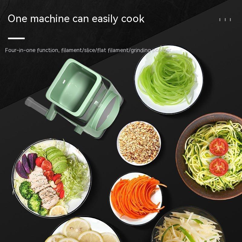 Rotary Vegetable Peeling and Shredding Slice Three-in-one Drum Vegetable Cutter Grater Kitchen Vegetable Cutting Tool