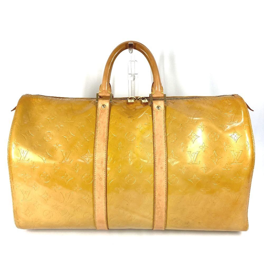 Louis Vuitton M91000 MonogramVernis Mercer Bags Travel Bag Duffle Bag Beige