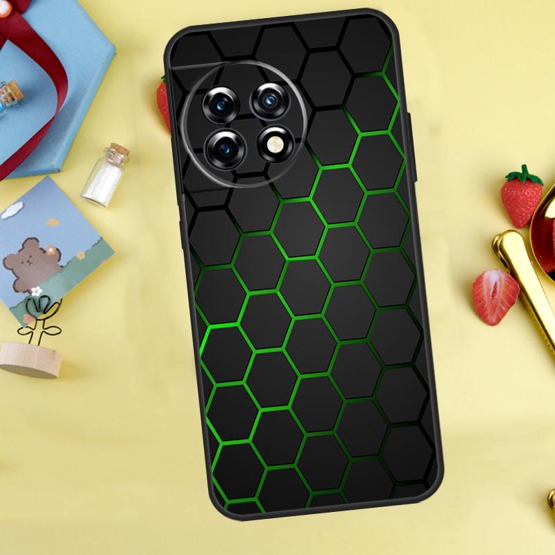 

Футуристичный неоновый чехол из углеродного волокна для OnePlus 13R 12R 13T 15 13 12 11 10 9 10R 10T 8T Nord 5 CE 4 2 3 Lite N20 N30 OnePlus Nord 4
