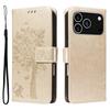 For iPhone 17 Pro Phone Case with Stand Cat Tree Pattern Leather Wallet Mobile Cover