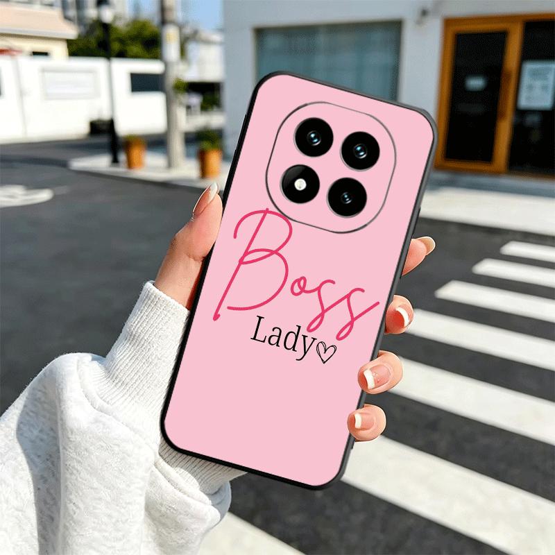 Girl Boss Lady Pink Soft Phone Case for Xiaomi Redmi Note 12 13 14 15 Pro Plus 11 12S 11S 11T 10 4G Black Cover Back Shell
