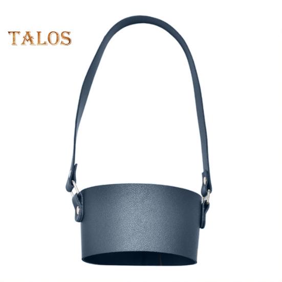 Cup Cover with Handle Hand-Carrying Faux Leather Durable Coffee Cup Holder Hanging Strap Daily Use
