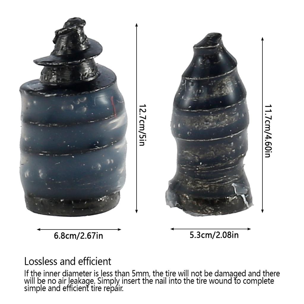 40Pc Tire Repair Rubber Nail Tire Repair Rubber Screws Vacuum Tire Repair Nail Tire Repair Screw-in Rubber Plug Nail Repair Tool