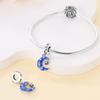 Charms Original Copper Blue Moon Star Pendant Beads Fit Bracelet Diy Fine Gift Women Delicate Jewelry Accessory