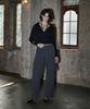 Bunteu Looped Stripe Slacks (Charcoal)