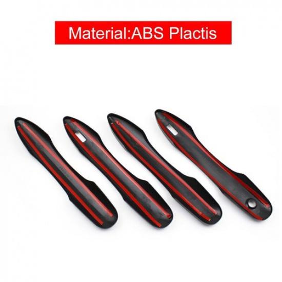 8x Carbon Fiber Car Door Handle Bowl Cup Cover Trim For Toyota Corolla -