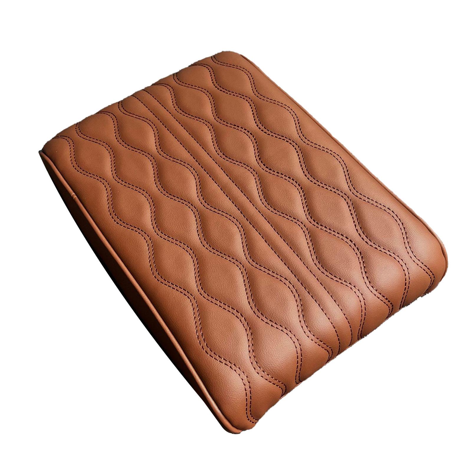 

Armrest Seat Box Cover Comfortable Touch PU Leather Car Center Console Arm Rest Pad Universal for коричневый