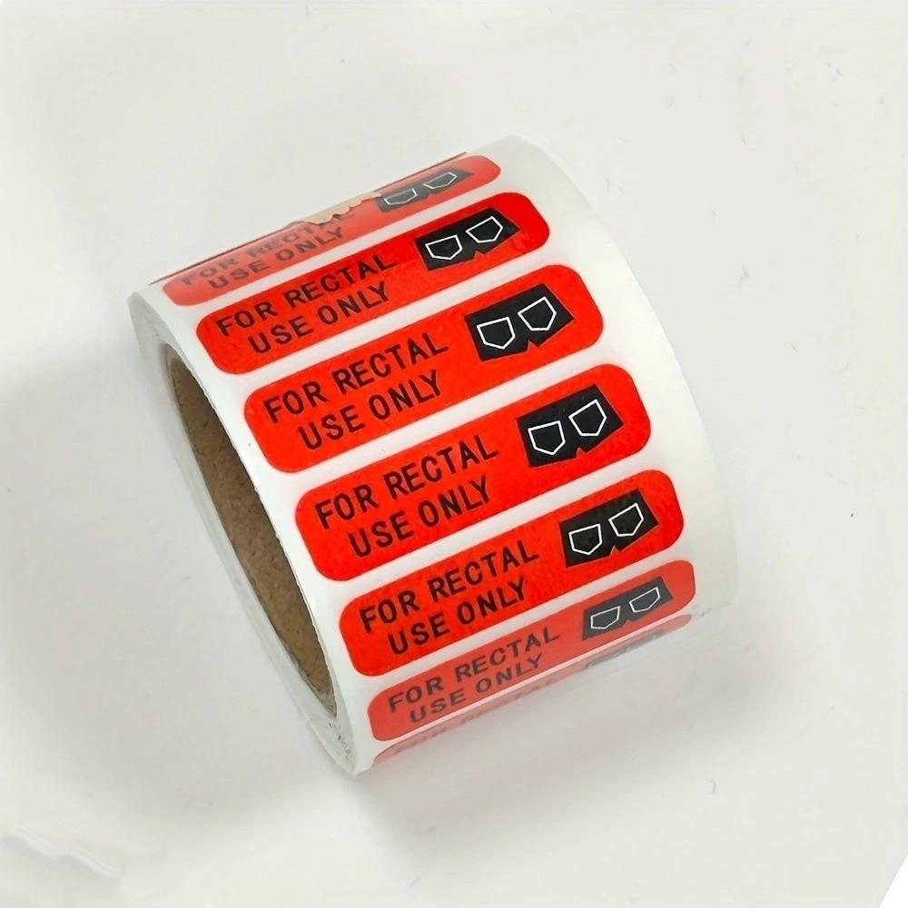 500Pcs 0.39*1.5in  For Rectal Use Only  Prank Decor Sticker Mini Size Sticker  Daily Prank Game